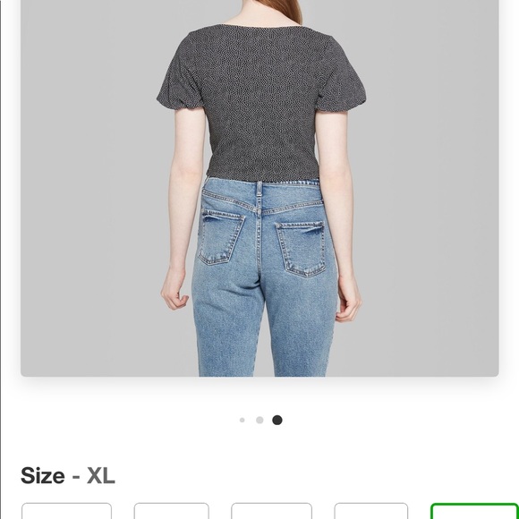 Wild Fable polka dot crop top - Picture 2 of 5